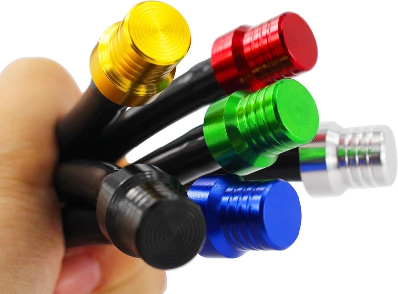 PRO BAT 5 Pack Motorcycle One-way Fuel Tank Air Vent Gas Cap Oil Vent Breather Hose Tube Gas Tank Cap Vent for Dirt Bike Pit Bike ATV All Factory CRF XR CR All Quads All Off-road Motorcycle， Silver - Image 5